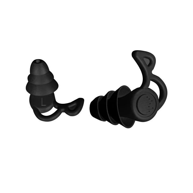 Waterproof Swimming Earplugs Silicone - 3 層アンチノイズシリコーン再利用可能な耳栓防水水泳耳栓睡眠ダイビングサーフソフトコンフォート耳プロテクター