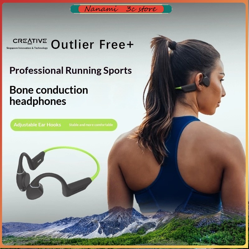 Bone Conduction Headphones Bluetooth 5.3 - クリエイティブなアウトライナー型防水骨伝導イヤホン、低遅延ワイヤレススポーツBluetooth 5.3イヤーフック（ランニング用）