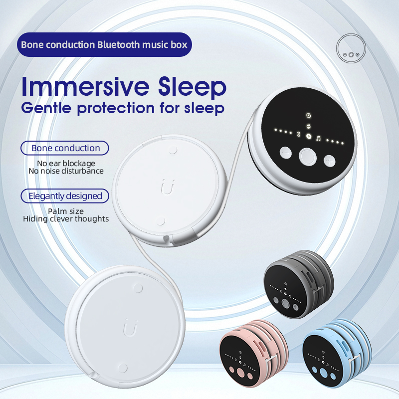 Bone Conduction Pillow Speaker Sleep Aid - 枕下スピカオーディオブスクリプシューヤホワイトノイズマシンBluetooth 5.4 TFカード対応タイイマ付き骨伝導スクリプトボークス不眠症の方へおすすめ
