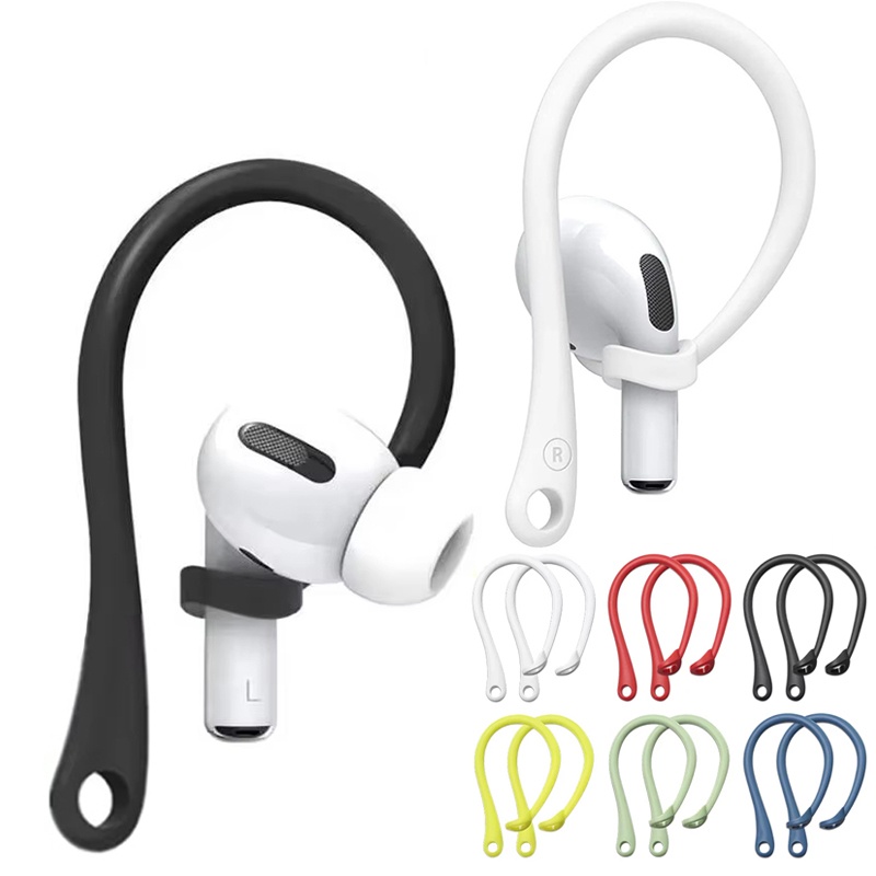 Silicone Ear Hooks Sports Headphones - AirPods 1/2/3 Pro対応 Bluetoothイヤホン用シリコン製イヤーフック。落下防止機能付きで、ランニングやジムでのトレーニング、スポーツ時に最適。