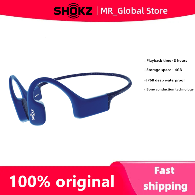 Swimming Bone Conduction Earphones Ip68 Mp3 - オリジナルShokz OpenSwim S700骨伝導4GB MP3音楽プレーヤーIP68防水スイムワイヤレスイヤホン（スポーツ、ランニング用）