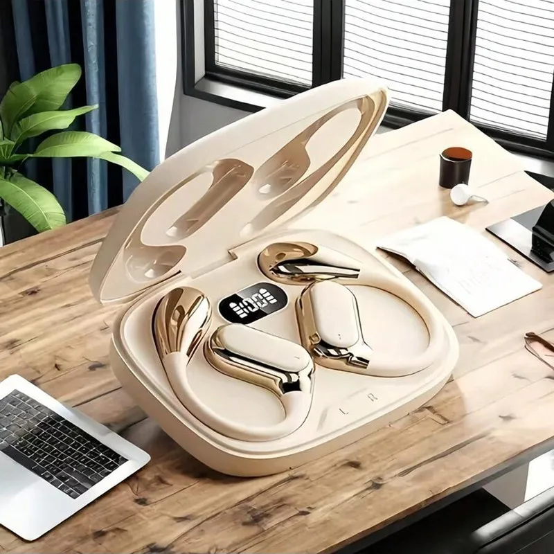 Silicone Ear Hooks Sports Headphones - オリジナルQ11シリコン製耳掛け式スポーツイヤホン、携帯電話用マイク、HD通話、ENCノイズリダクション、ワイヤレスBluetooth