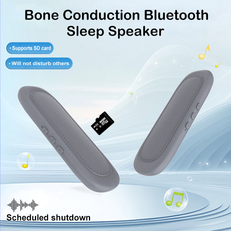 Bone Conduction Pillow Speaker Sleep Aid - ミニ骨伝導Bluetoothスピーカー 睡眠補助 ワイヤレスサウンドバー 枕下 ステレオ TFカード