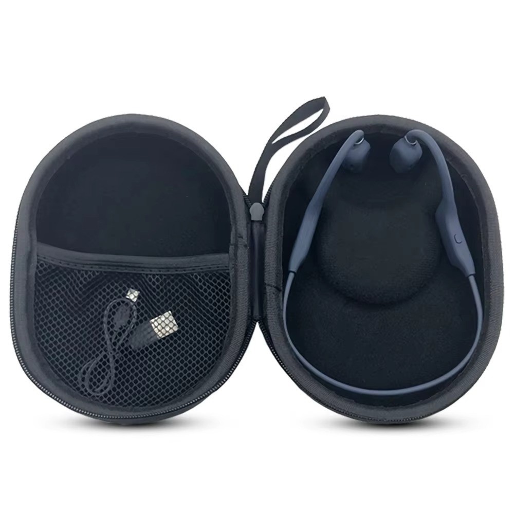 Hard Travel Case Bone Conduction Earphones - 耐衝撃性骨伝導ヘッドフォンボックス防水ハンドル付きイヤホン収納バッグ防塵ポータブルEVAハードケース旅行用