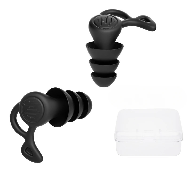 3 層アンチノイズシリコーン再利用可能な耳栓防水水泳耳栓睡眠 - Waterproof Swimming Earplugs Silicone のレビューと価格