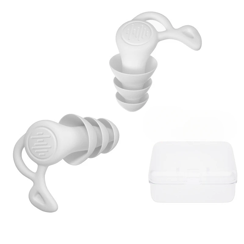 3 層アンチノイズシリコーン再利用可能な耳栓防水水泳耳栓睡眠 - Waterproof Swimming Earplugs Silicone のレビューと価格