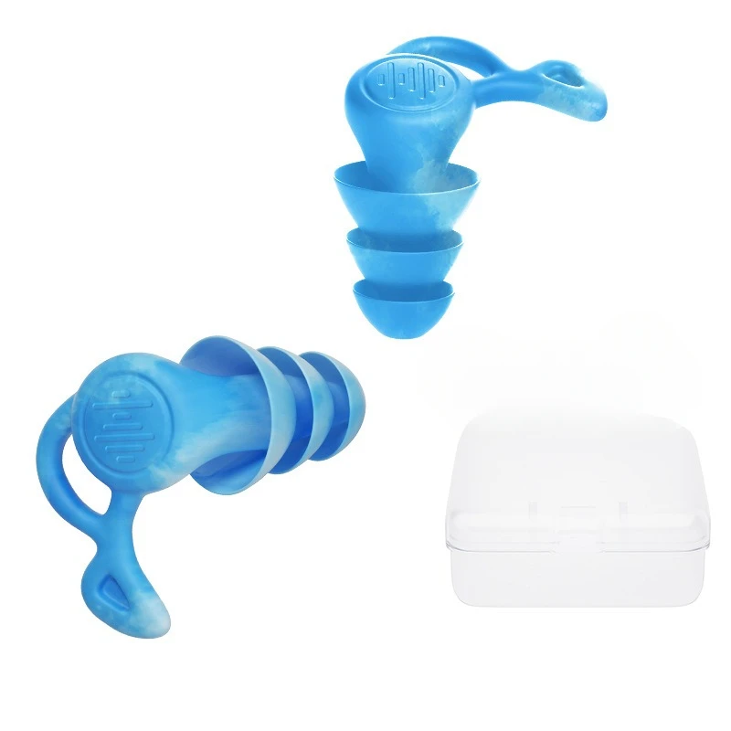 3 層アンチノイズシリコーン再利用可能な耳栓防水水泳耳栓睡眠 - Waterproof Swimming Earplugs Silicone のレビューと価格