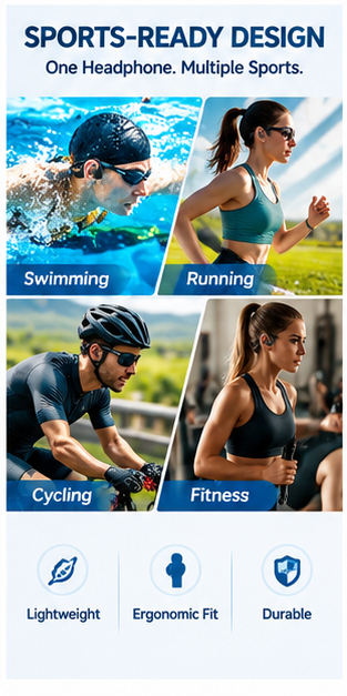 IP68防水対応、骨伝導方式の水泳用ヘッドホン。32GBのM - Swimming Bone Conduction Earphones Ip68 Mp3 のレビューと価格