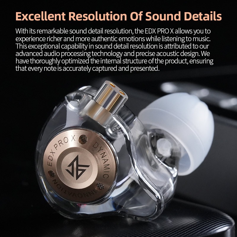 KZ EDX Pro X ダイナミック ドライビング ヘッド - Silicone Ear Hooks Sports Headphones のレビューと価格