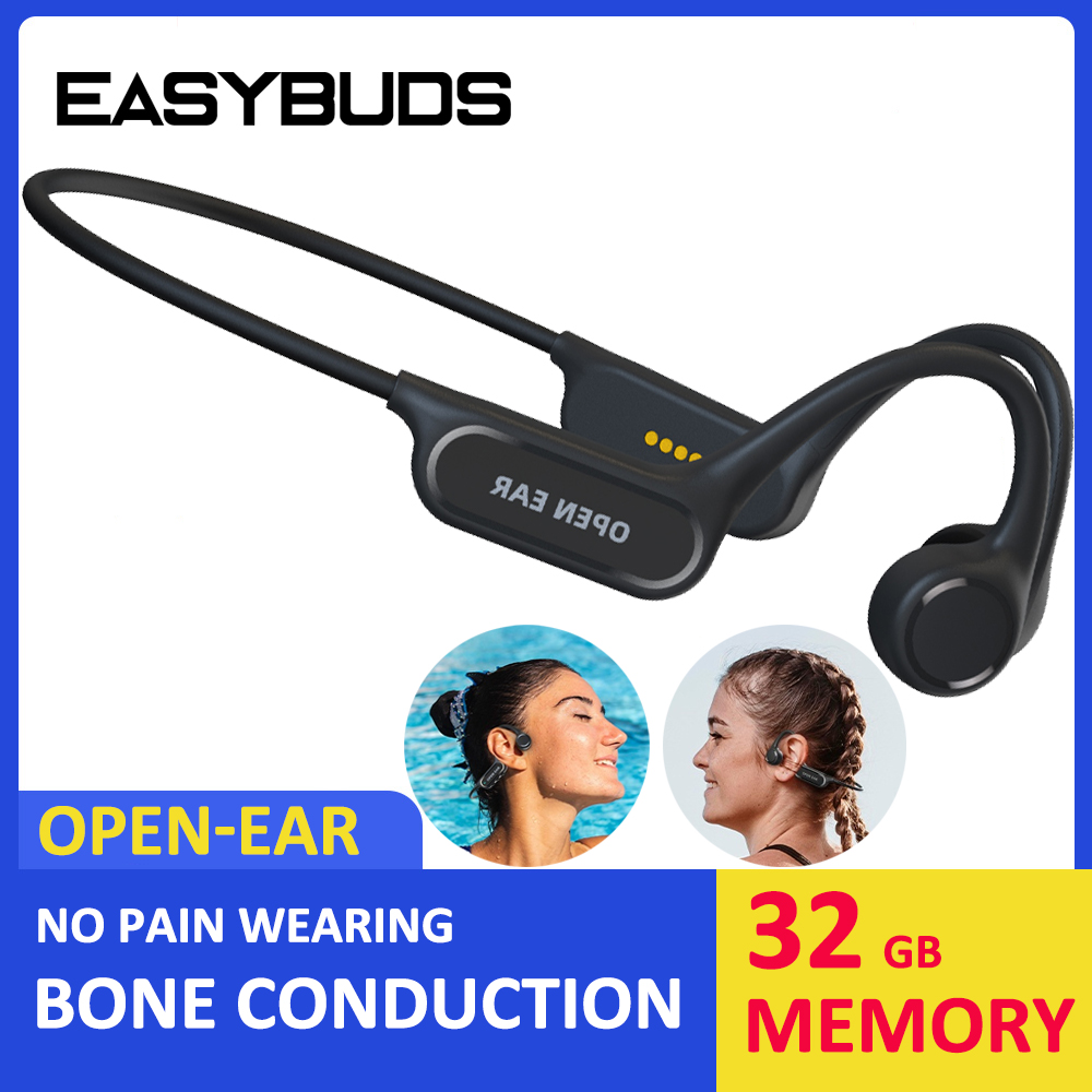 EASYBUDS オープンイヤーイヤホン 骨伝導Blueto - Swimming Bone Conduction Earphones Ip68 Mp3 のレビューと価格