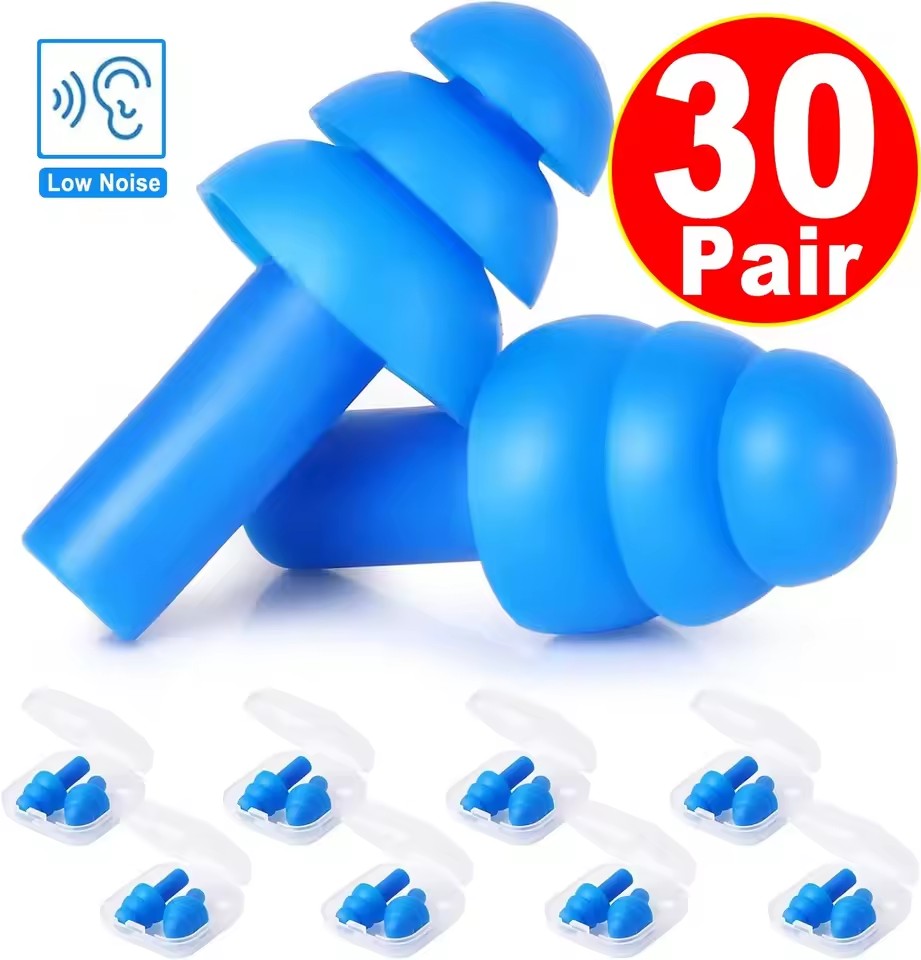 再利用可能な防水耳栓 ソフトシリコン耳栓 防音睡眠用耳栓 収 - Waterproof Swimming Earplugs Silicone のレビューと価格