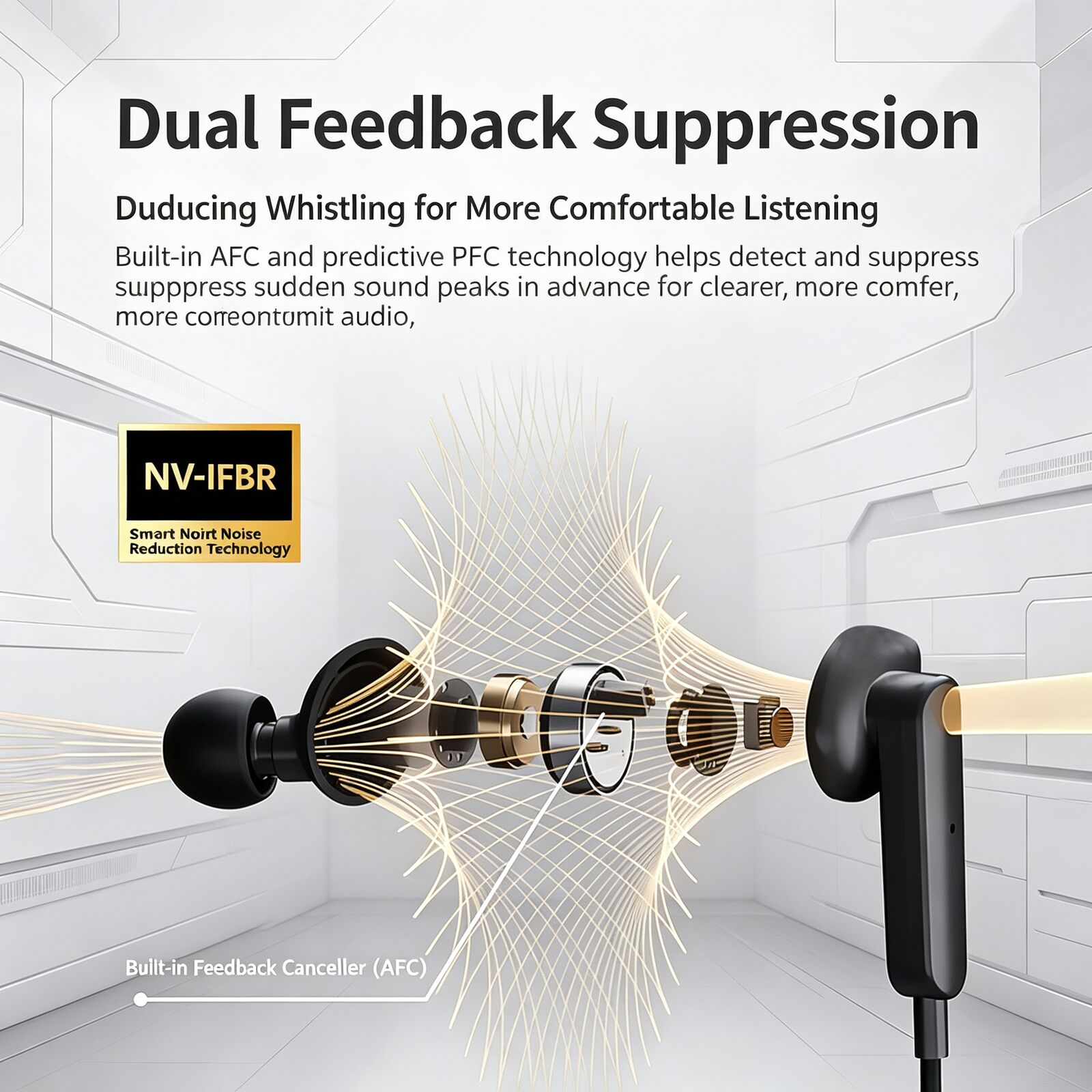 ワンタッチで切り替え可能なデュアルモード、首掛け式、Blue - Bone Conduction Hearing Aid Amplifier のレビューと価格