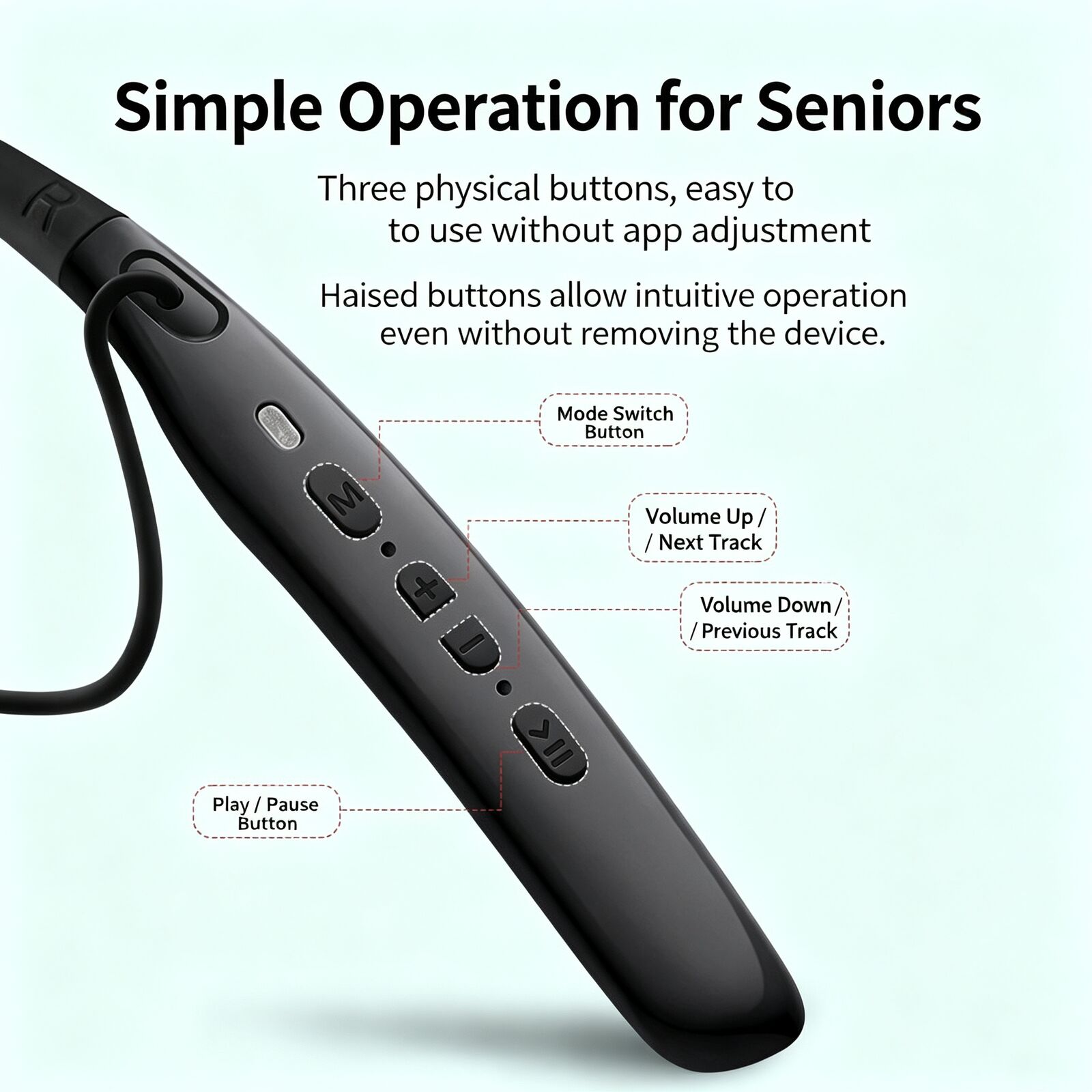 ワンタッチで切り替え可能なデュアルモード、首掛け式、Blue - Bone Conduction Hearing Aid Amplifier のレビューと価格