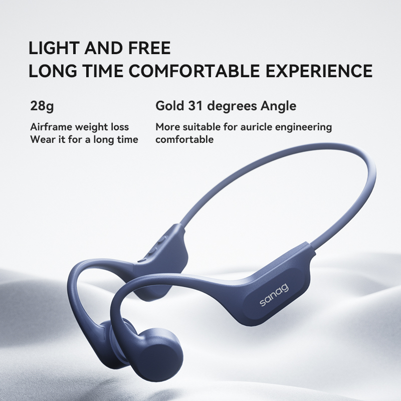 Sanag B60S IPX8 防水Bluetoothヘッド - Bone Conduction Headphones Bluetooth 5.3 のレビューと価格