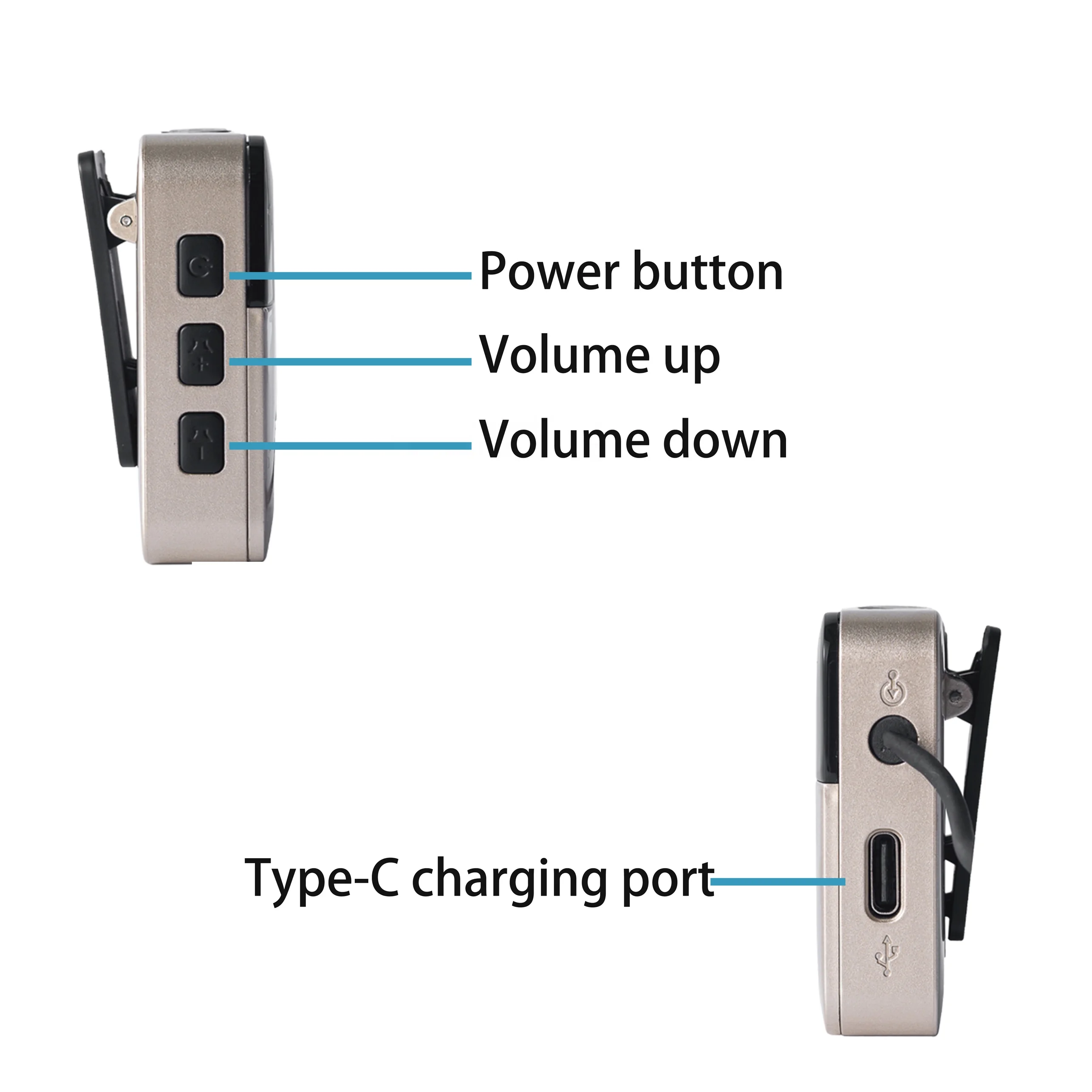 高齢者向けワイヤレスヘッドセット,ノイズリダクション,耳垢, - Bone Conduction Hearing Aid Amplifier のレビューと価格