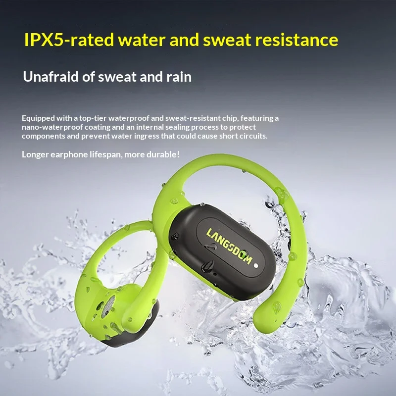 LANGSDOM TS17 オープンイヤー型 Bluetoo - Air Conduction Open Ear Running Earbuds のレビューと価格