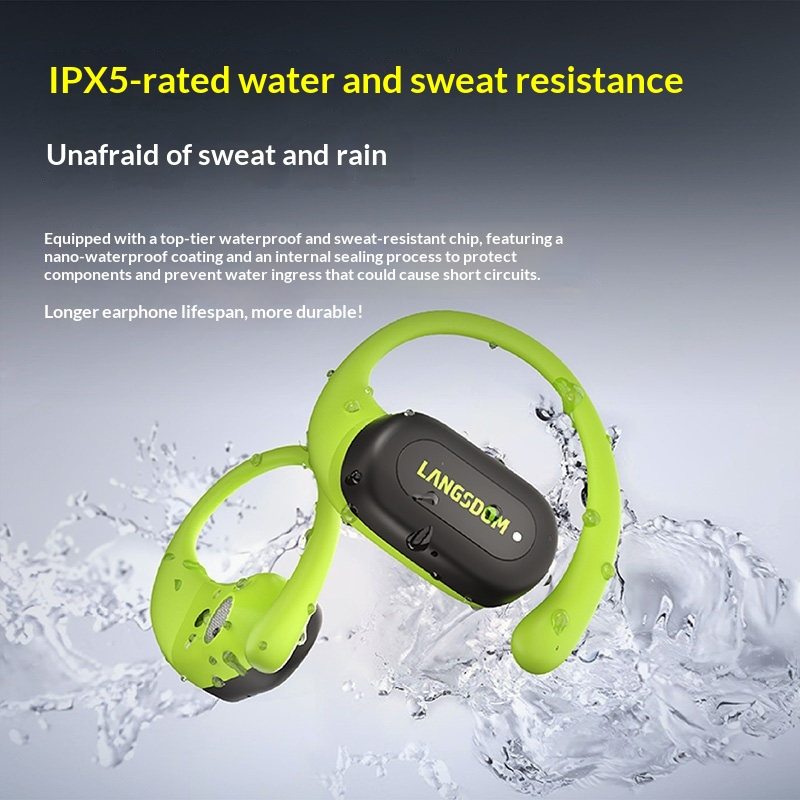 LANGSDOM TS17 オープンイヤー型 Bluetoo - Air Conduction Open Ear Running Earbuds のレビューと価格