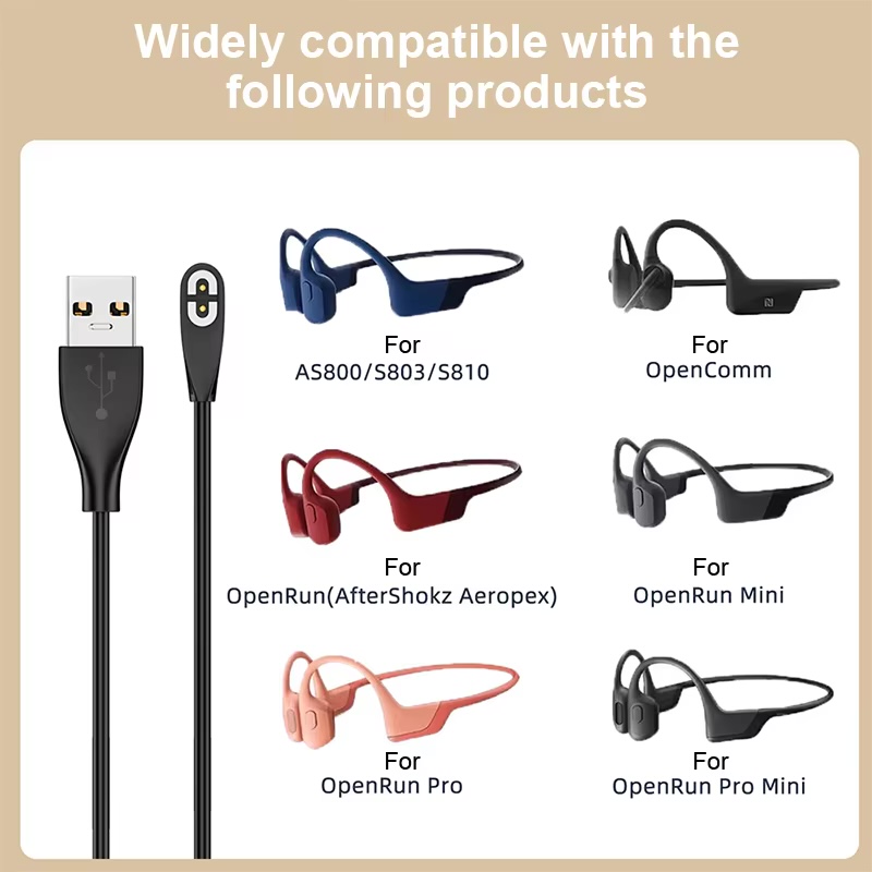 骨伝導ヘッドフォン充電器 Aftershokz Aerope - Magnetic Charging Cable Bone Conduction のレビューと価格