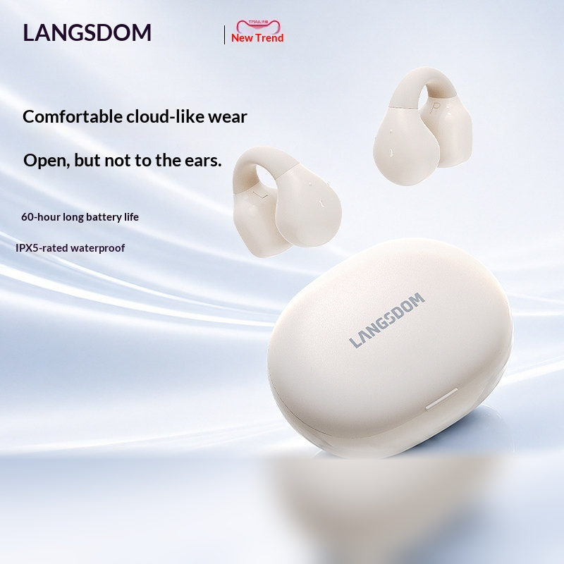 LANGSDOM TS03PRO オープンイヤー型クリップ式 - Air Conduction Open Ear Running Earbuds のレビューと価格