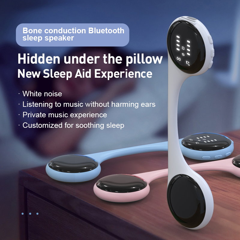 ブルートゥーススピーカー,睡眠補助具,ホワイトノイズ,LED - Bone Conduction Pillow Speaker Sleep Aid のレビューと価格