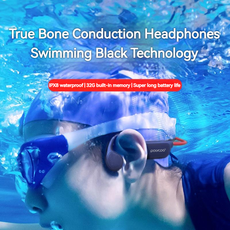 POLVCDG 骨伝導ヘッドセット X7 IPX8 32GB - Bone Conduction Headphones Bluetooth 5.3 のレビューと価格