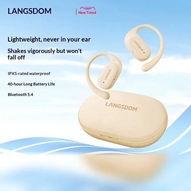 LANGSDOM TS17 オープンイヤー型 Bluetoo - Air Conduction Open Ear Running Earbuds のレビューと価格