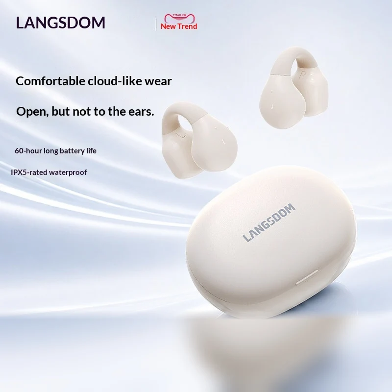 LANGSDOM TS03PRO オープンイヤー型クリップ式 - Air Conduction Open Ear Running Earbuds のレビューと価格