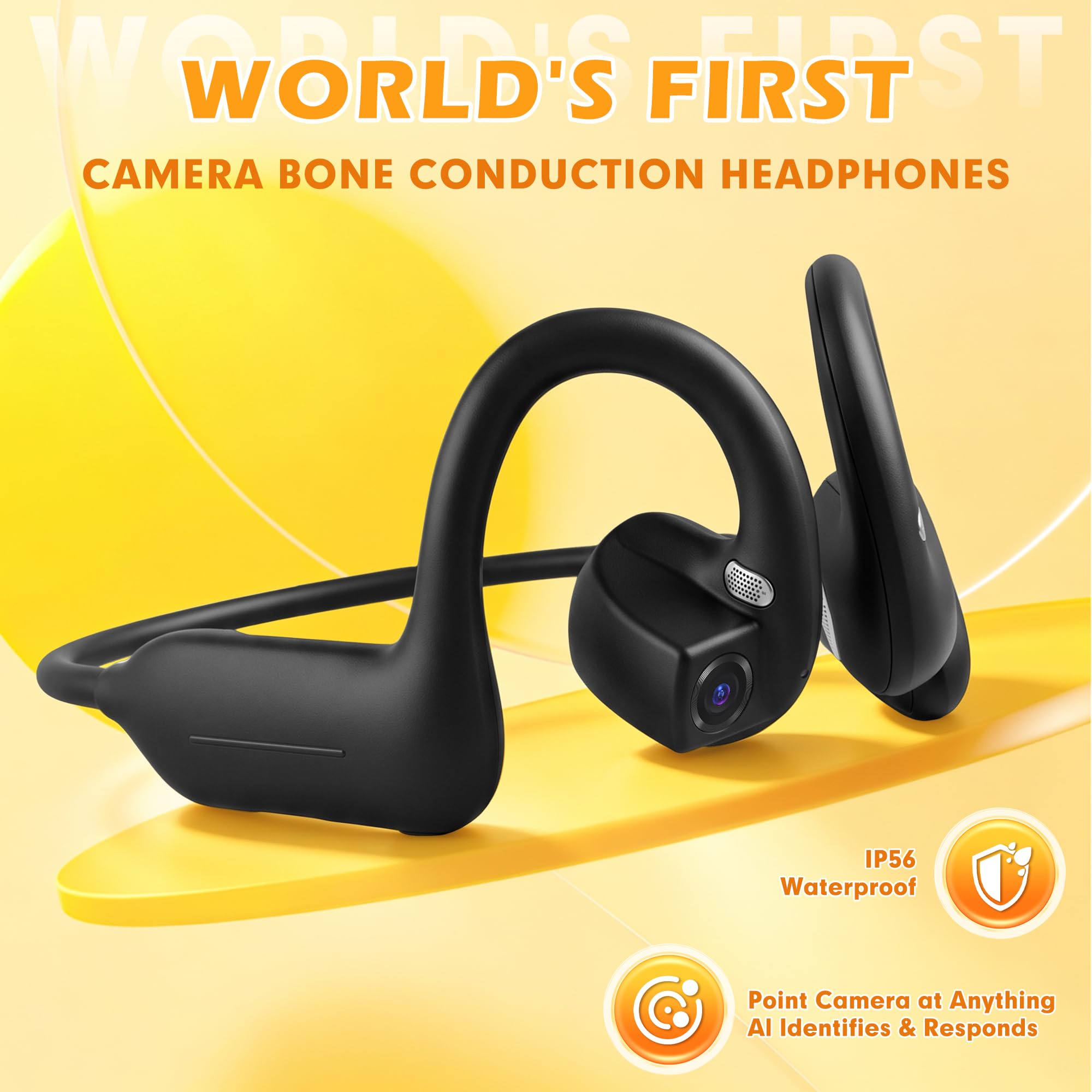E12 イヤーフック式骨伝導ヘッドホン。AI翻訳機能とHDカ - Bone Conduction Headphones Bluetooth 5.3 のレビューと価格