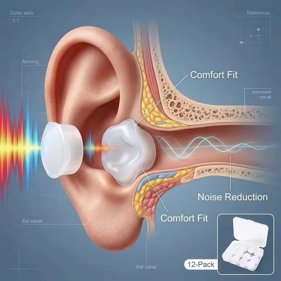 ソフトシリコン耳栓、ワックス耳栓、再利用可能なノイズキャンセ - Waterproof Swimming Earplugs Silicone のレビューと価格