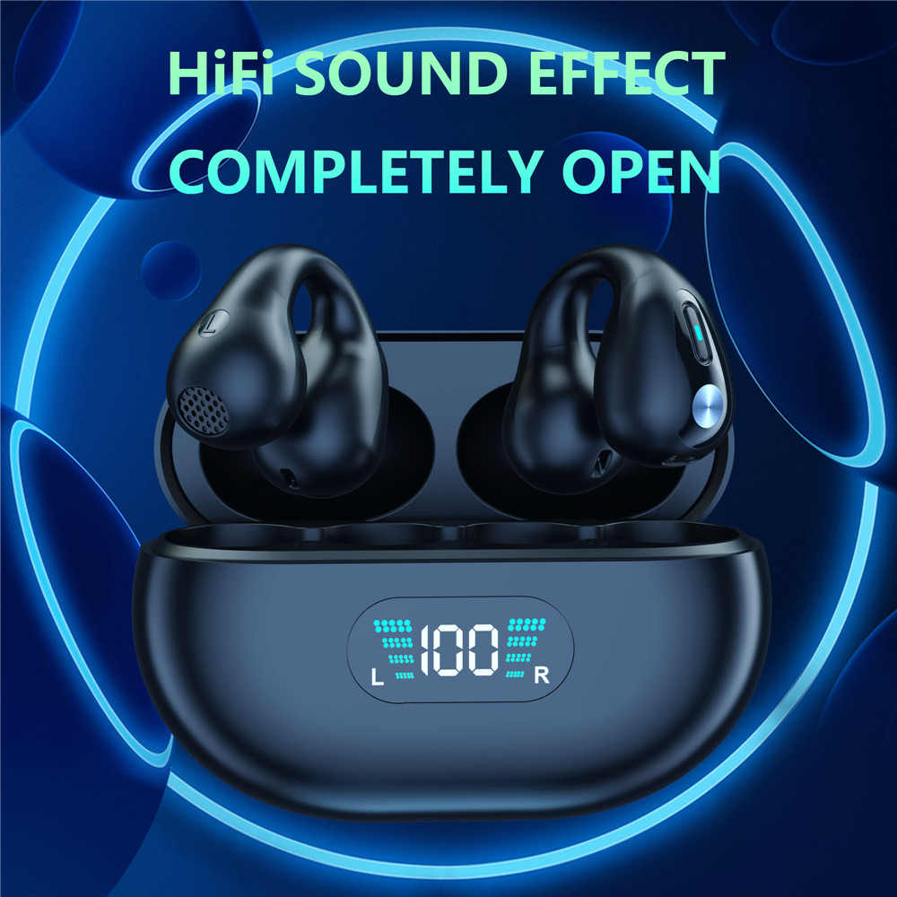 Shoumi ワイヤレスイヤークリップ骨伝導ヘッドフォン F - Silicone Ear Hooks Sports Headphones のレビューと価格