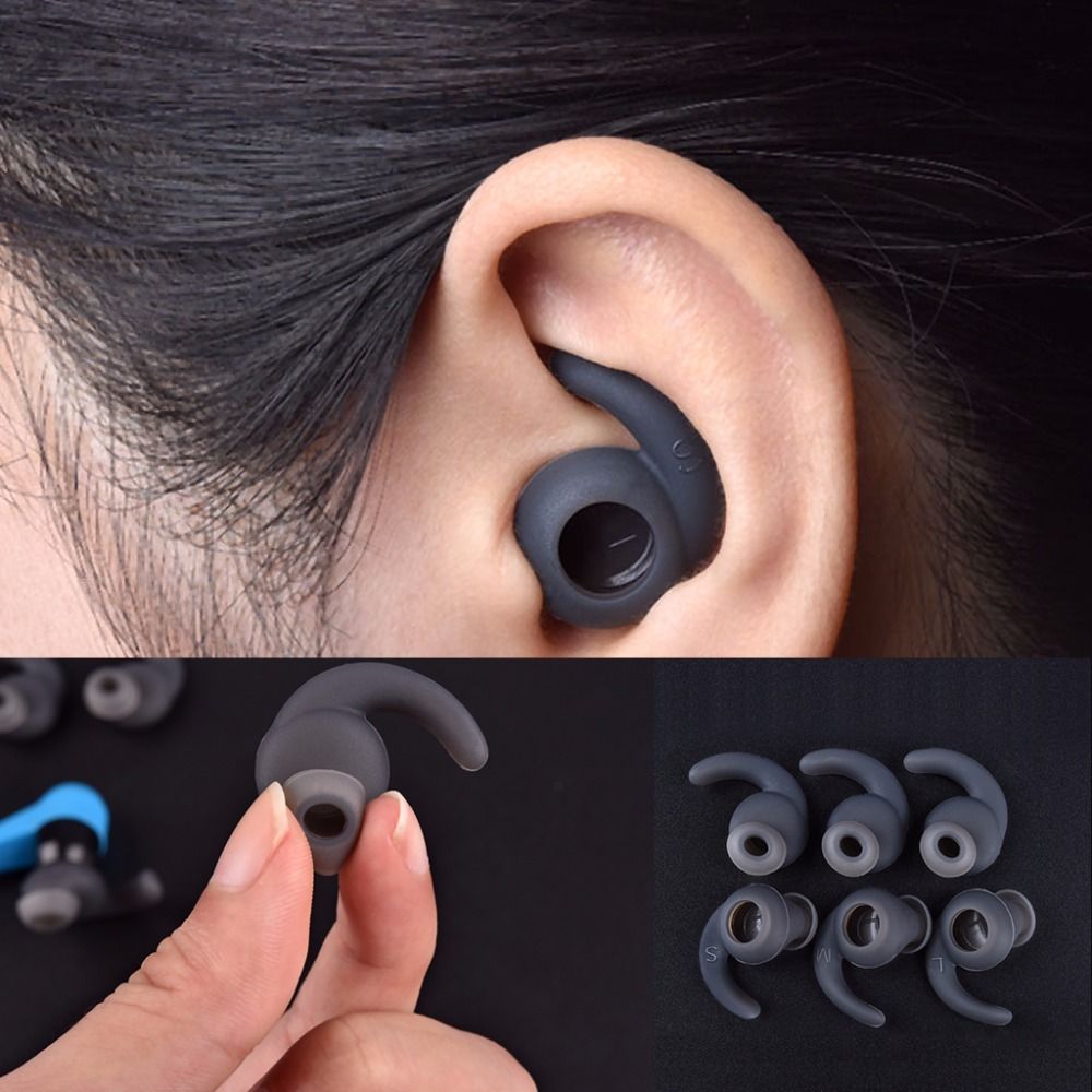 シリコンスポーツヘッドフォンカバー,イヤーフック,ヘッドアク - Silicone Ear Hooks Sports Headphones のレビューと価格