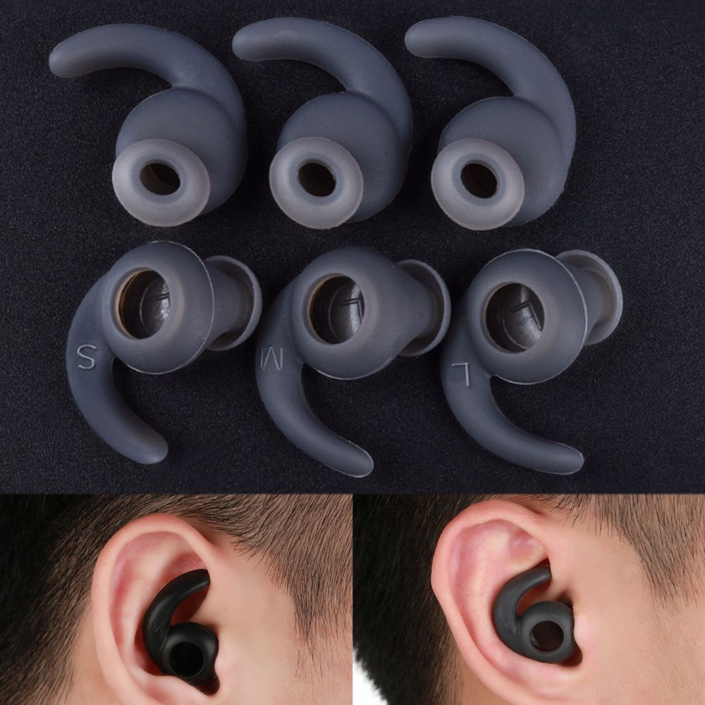 シリコンスポーツヘッドフォンカバー,イヤーフック,ヘッドアク - Silicone Ear Hooks Sports Headphones のレビューと価格