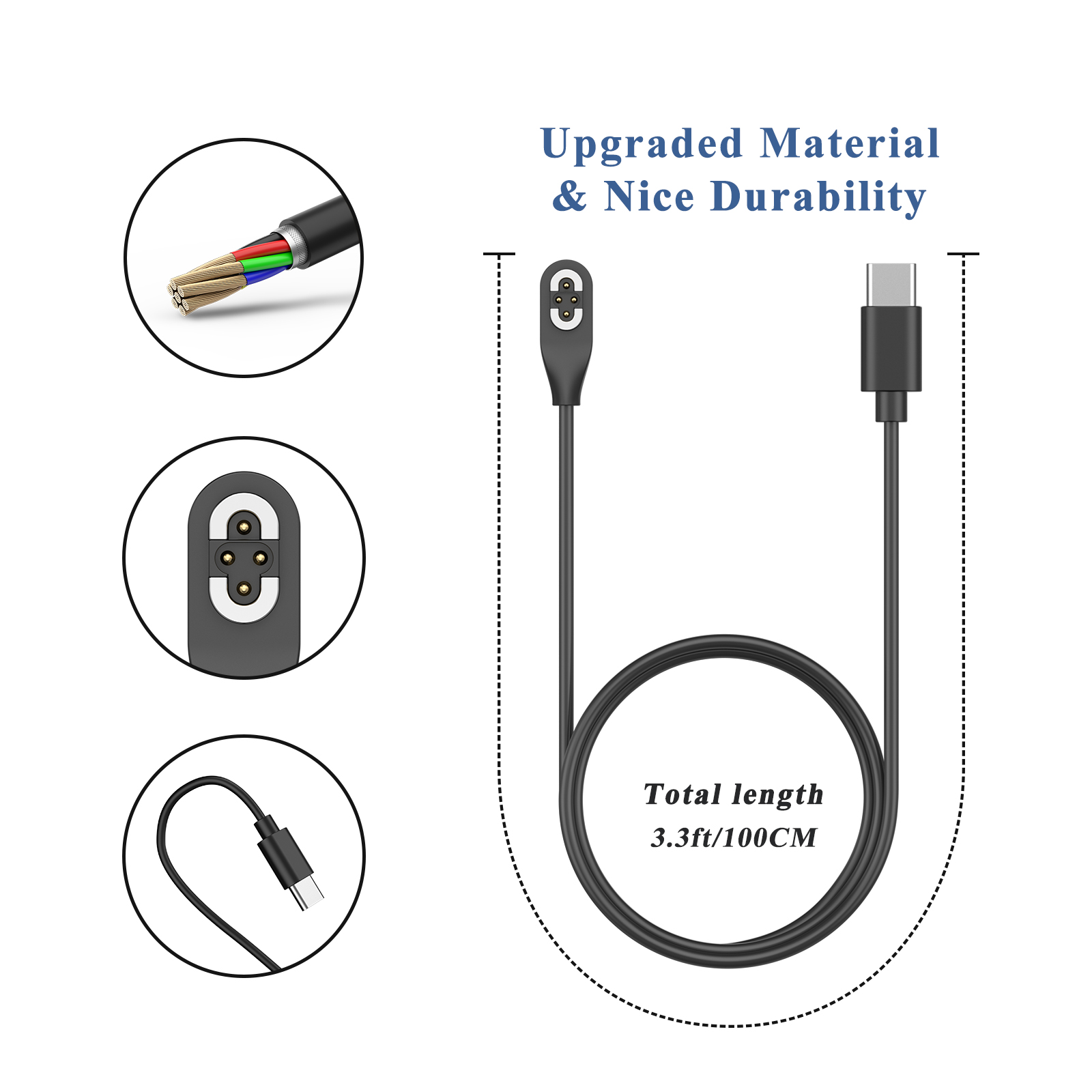 タイプ C USB pvc 急速充電ケーブル SHOKZ O - Magnetic Charging Cable Bone Conduction のレビューと価格