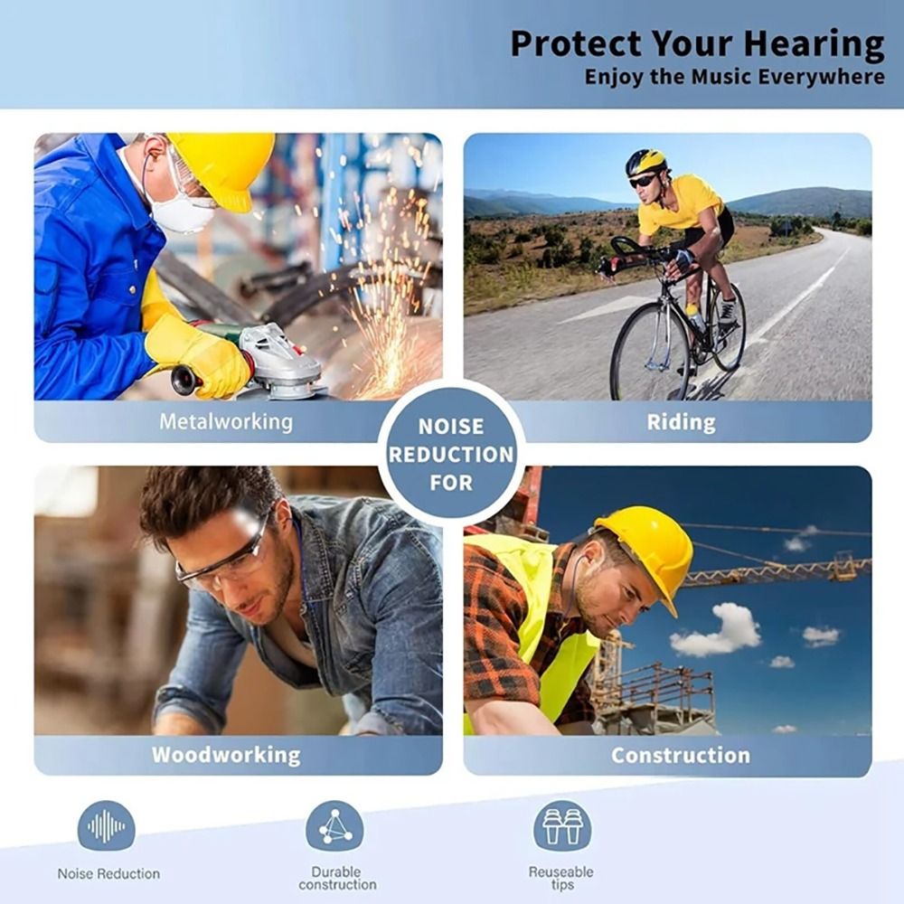 労働保護ワイヤレス作業用イヤホン防汗聴覚保護ノイズリダクショ - Noise Reduction Earplugs For Bone Conduction のレビューと価格