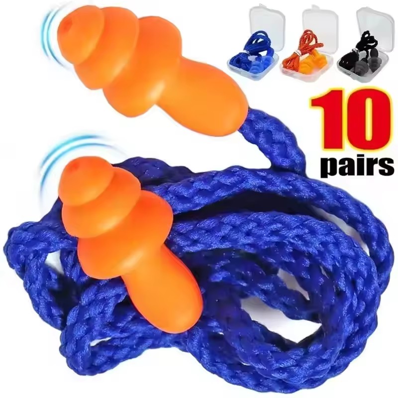 1-10ペア ノイズキャンセリング シリコン耳栓 再利用可能 - Waterproof Swimming Earplugs Silicone のレビューと価格