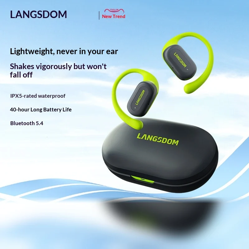 LANGSDOM TS19 オープンイヤー型 Bluetoo - Air Conduction Open Ear Running Earbuds のレビューと価格
