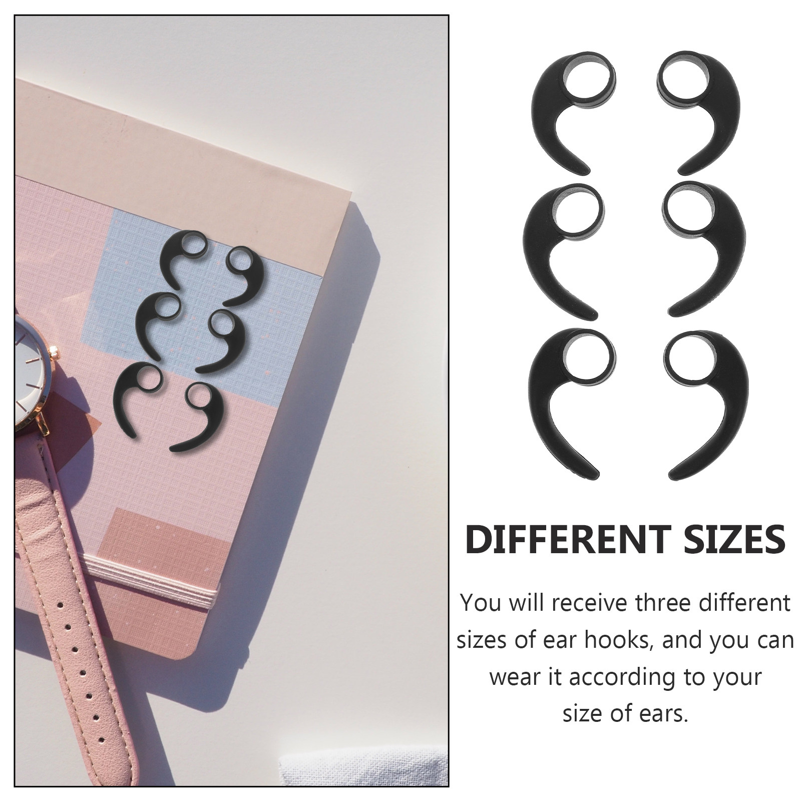 6個入り イヤホンクリップ フック シリコン製 紛失防止 快 - Silicone Ear Hooks Sports Headphones のレビューと価格