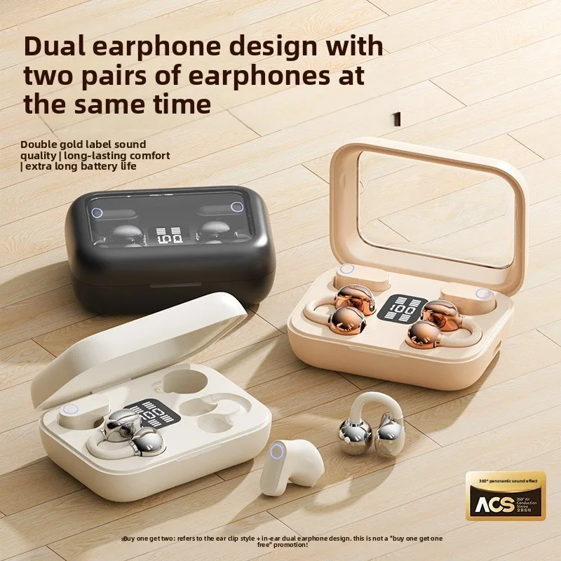 長時間のバッテリー駆動、ノイズキャンセリング機能、骨伝導技術 - Bone Conduction Headphones Bluetooth 5.3 のレビューと価格