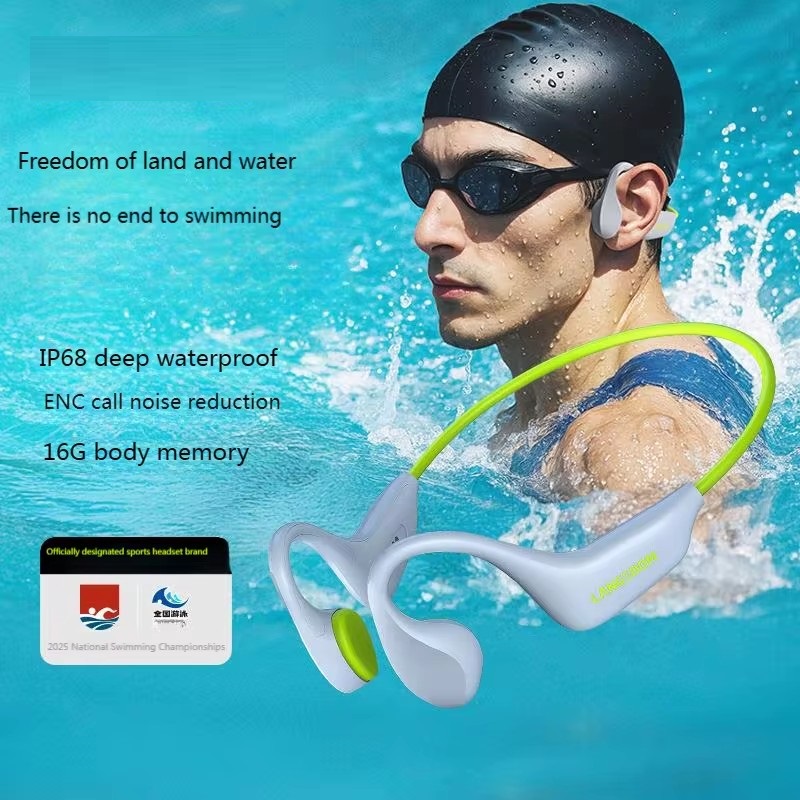 BE20 スポーツ骨伝導イヤホン 16Gメモリとマイク搭載  - Swimming Bone Conduction Earphones Ip68 Mp3 のレビューと価格