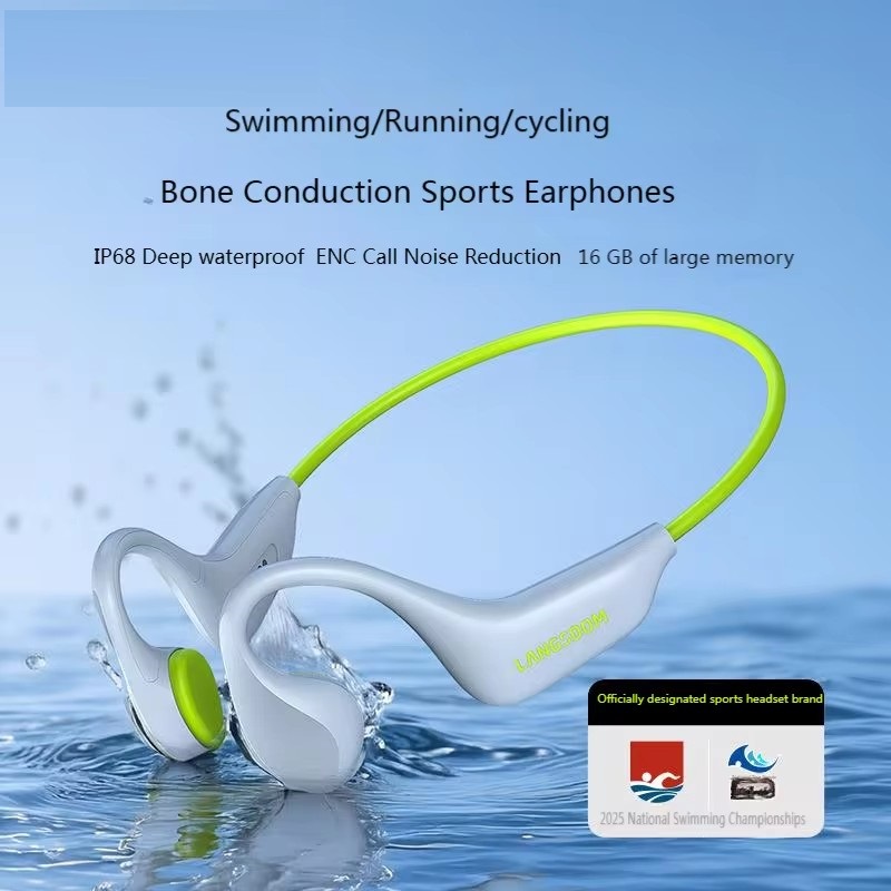 BE20 スポーツ骨伝導イヤホン 16Gメモリとマイク搭載  - Swimming Bone Conduction Earphones Ip68 Mp3 のレビューと価格